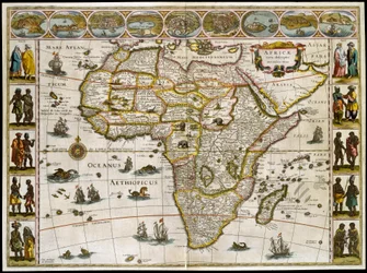 Karte von Afrika. Tafel aus einem Atlas von Willem Janszoon Blaeu