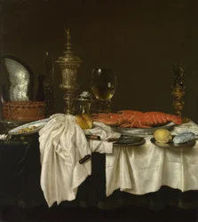 Stillleben mit einem Hummer, ca. 1650-1660