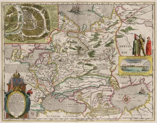 Karte von Russland und Moskau aus: Theatrum Orbis Terrarum