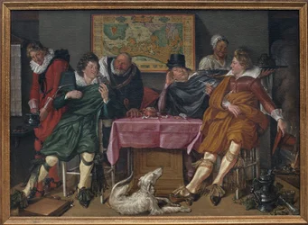 Fröhliche Gesellschaft. Gemälde von Willem Pietersz Buytewech (1591 oder 1592-1624), um 1620. Niederländische Kunst