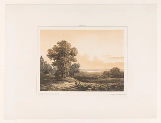 Landschaft mit zwei Figuren