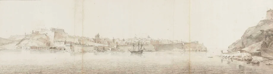 Blick auf Valletta auf der Insel Malta, gesehen von Senglea