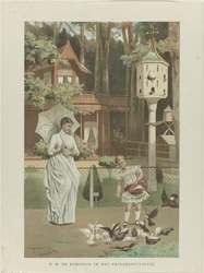 Porträt von Emma, Königin-Regentin der Niederlande, und Wilhelmina, Königin der Niederlande