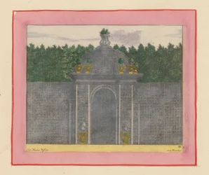 Pavillon mit Gitterwerkkuppel in den Gärten von Versailles