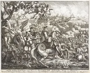 Die Schlacht von Narva am 19. November 1700