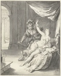 Tarquinius bedroht Lucretia