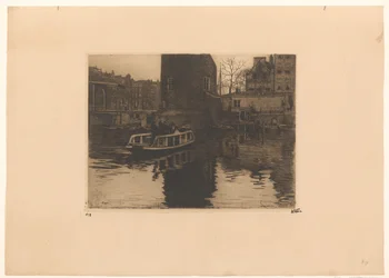 Ansicht der Überführung bei der Montelbaanstoren in Amsterdam
