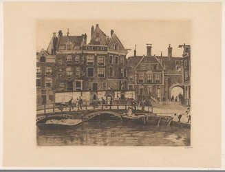 Ansicht des Beurspleintje in Amsterdam