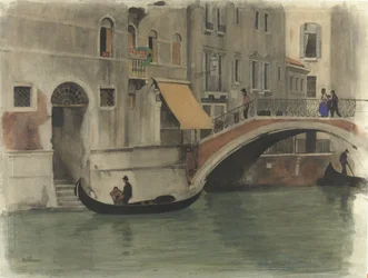 Brücke über einen Kanal in Venedig