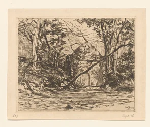Ruine in einem Wald