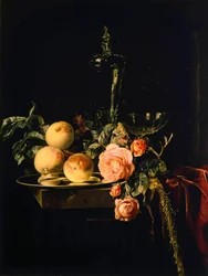 Rosen und Pfirsiche