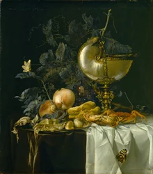 Stillleben mit Nautilus-Pokal