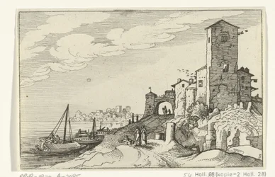 Turm und Tor an der Küste