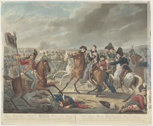 Seine Königliche Hoheit Wilhelm Prinz von Oranien in der ruhmreichen Schlacht von Waterloo, am 18. Juni 1815, verwundet im Moment des Sieges