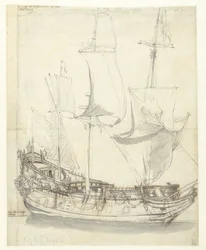 Schiff die Princesse Royale von Vizeadmiral Witte de With