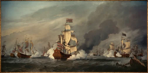 Die „Gouden Leeuw“ in der Seeschlacht vor Texel, 21. August 1673