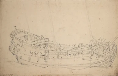 Porträt eines englischen Fünftrangschiffs, ca. 1675