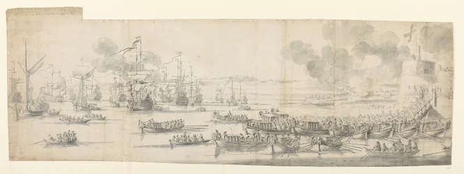 Maria von Modena geht in Gravesend an Bord