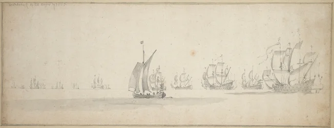 Die niederländische Flotte auf dem Weg zur schottischen Küste