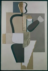 Mauerbild mit Metallen