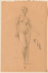 Studie der Venus für „Apollo und die Musen auf dem Olymp“