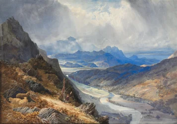 Ein Blick von Moel Cynwich: Blick über das Tal von Afon Mawddach und in Richtung Cader Idris