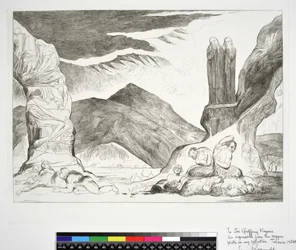 Der Kreis der Fälscher: Dante und Virgil bedecken ihre Nasen wegen des Gestanks, Inferno, Gesang XXIX, Illustration zur 