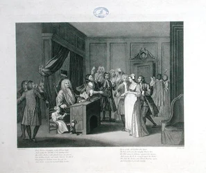 Die Gerechtigkeit triumphiert, graviert von Thomas Cook (1744-1818)