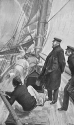 König Edward bei einem Yachtunfall in Cowes