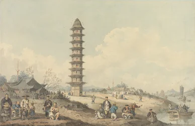 Stadt Lin Tsin, Shantung, mit Blick auf den Großen Kanal