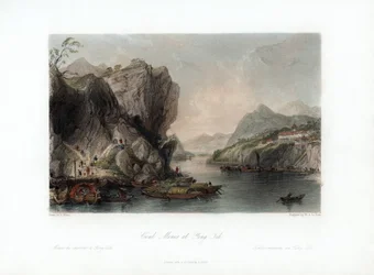 Kohleminen in Ying-Tih, China, ca. 1840