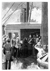 Königin Victoria verleiht Abdul Aziz, Sultan der Türkei, den Hosenbandorden