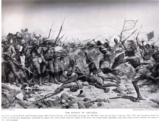 Die Schlacht von Abu Klea, 17. Januar 1885, Illustration aus 
