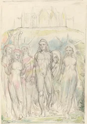 Christus mit dem Schild des Glaubens, Abschied von seinen Gefährten