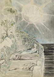 Dante und Statius schlafen, Virgil wacht