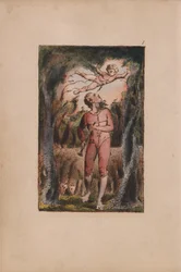 Lieder der Unschuld und der Erfahrung, Tafel 1, Unschuld Frontispiz (Bentley 2)