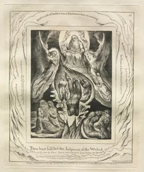 Das Buch Hiob: Pl. 16, Du hast das Urteil der Gottlosen erfüllt, 1825
