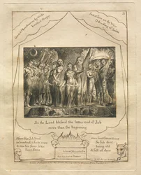 Das Buch Hiob: Pl. 21, So segnete der Herr das Ende Hiobs mehr als den Anfang