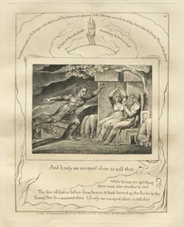 Das Buch Hiob: Pl. 4, Und ich allein bin entkommen, um es dir zu sagen, 1825