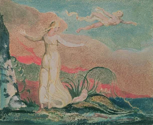 Das Buch Thel; Platte 4 Thel im Tal von Har, 1794