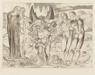 Der Kreis der Diebe; Agnolo Brunelleschi wird von einer sechsfingrigen Schlange angegriffen