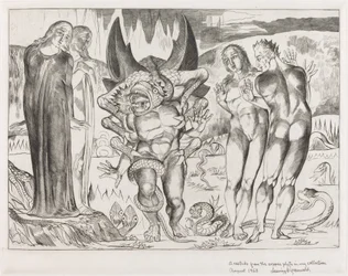 Der Kreis der Diebe, Agnolo Brunelleschi wird von einer sechsfüßigen Schlange angegriffen