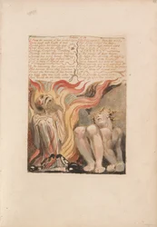 Das erste Buch Urizen, Tafel 14, 7. Aus den Höhlen seiner gegliederten Wirbelsäule.... (Bentley 11)