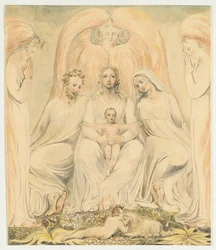 Die Heilige Familie, auch bekannt als Christus im Schoß der Wahrheit, ca. 1805