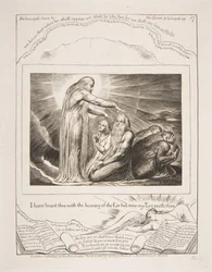 Die Vision Gottes, aus Illustrationen des Buches Hiob, 1825-26