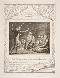 Der Zorn des Elihu, aus Illustrationen zum Buch Hiob