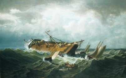 Schiffbruch vor Nantucket (Wrack vor Nantucket nach einem Sturm)
