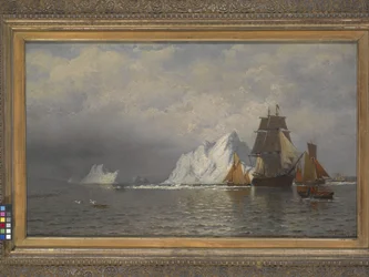 Walfänger und Fischereifahrzeuge in der Nähe der Küste von Labrador