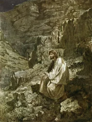 Vierzig Tage in der Wüste, versucht von Satan