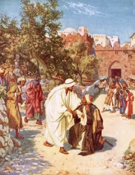 Jesus heilt einen Aussätzigen